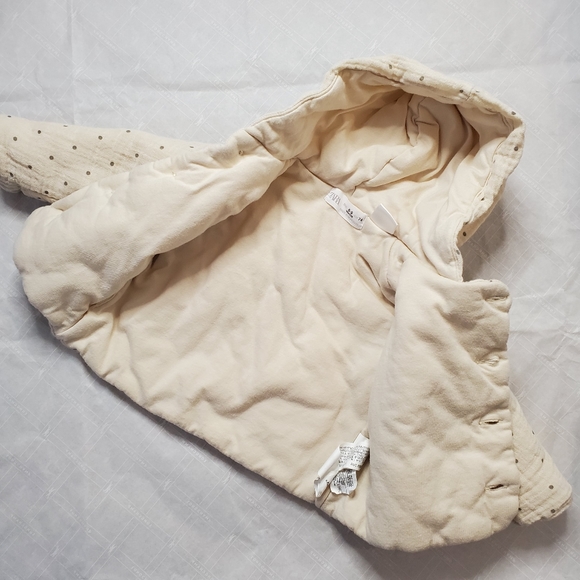 Zara Baby (6-9M) Muslin Polks Dot Jacket - Picture 4 of 5